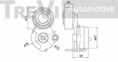 TREVI AUTOMOTIVE ta2118 -  Натяжная планка, поликлиновой ремень